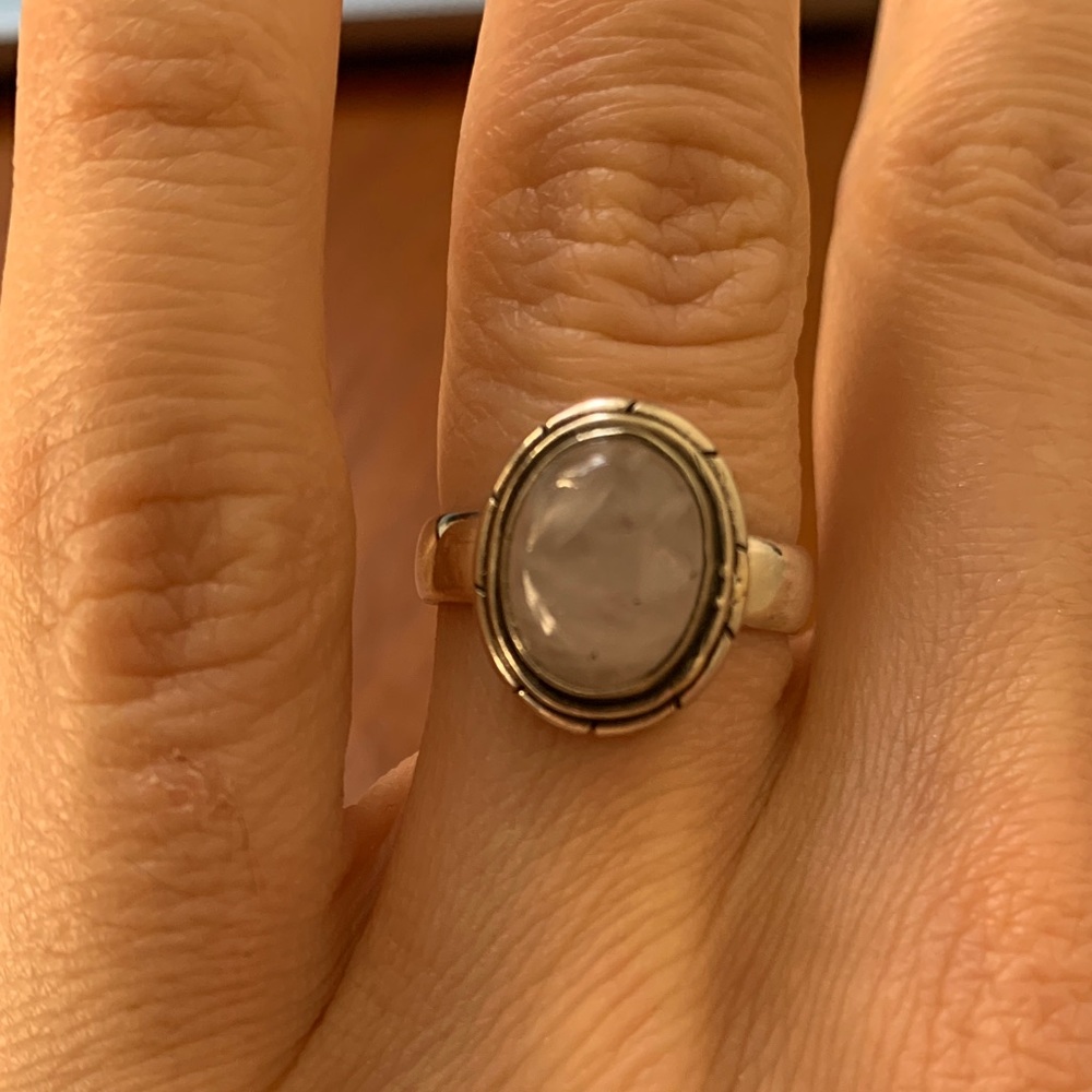 Sterling Silver Ring with Rose Quartz